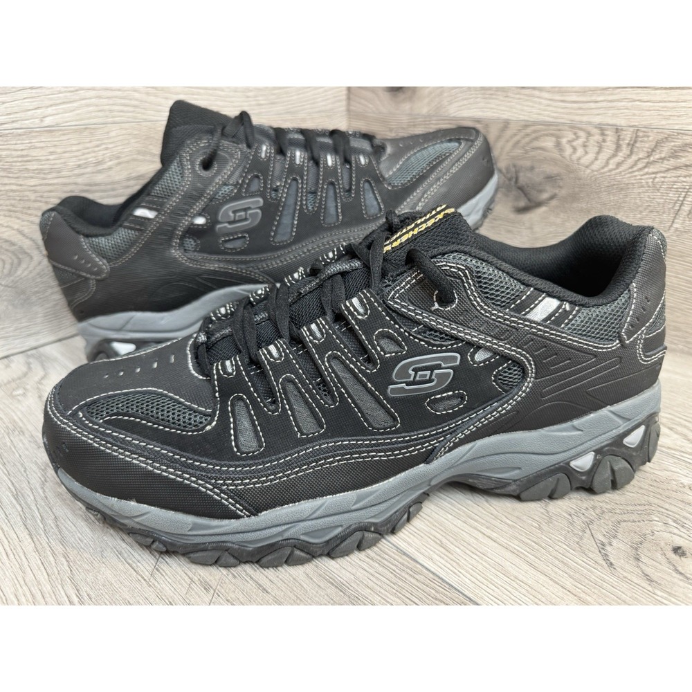 Skechers After Burn Memory Fit Men's 12 Extra Wide Black 50125EWW Shoes Sneakers